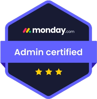 Monday.com Admin Certified badge